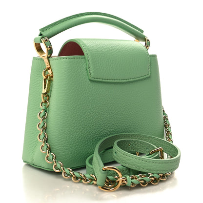 Louis Vuitton Taurillon Mini Capucines Vert Pomme 3 of 11
