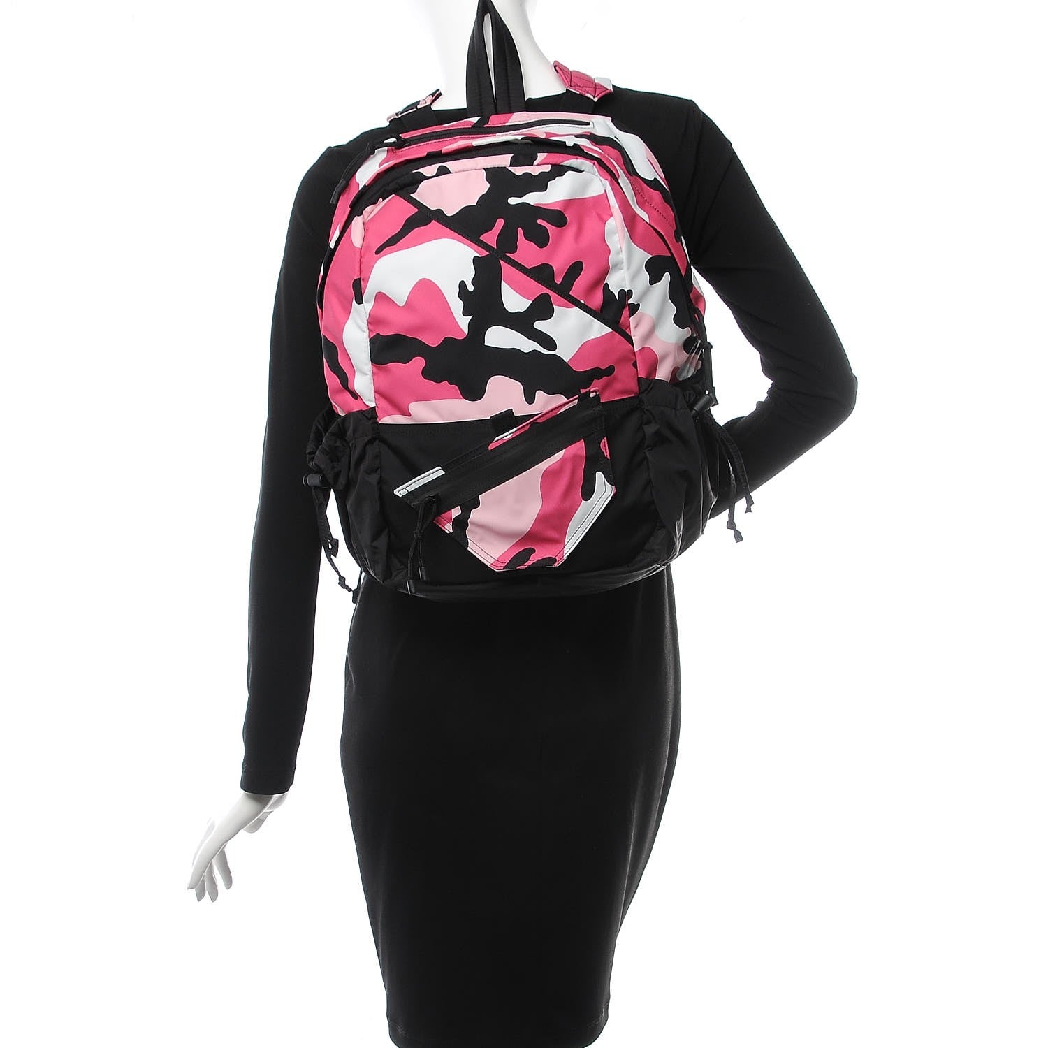 Valentino Garavani Nylon Camouflage Print Backpack Pink White Black 2 of 7