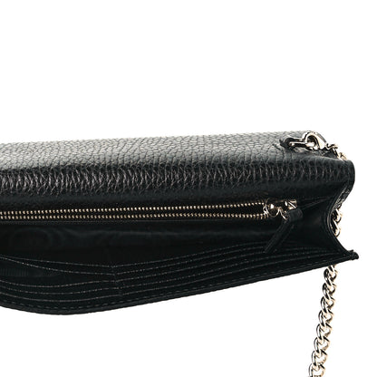 Gucci Dollar Calfskin Medium Betty Chain Wallet Black 6 of 7
