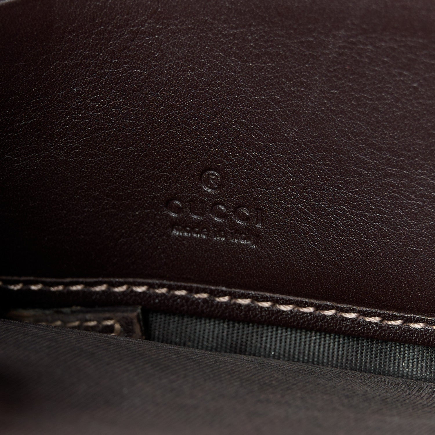 Gucci Monogram Margaux Calfskin Lovely Zip Around Wallet Beige Ebony Cocoa 6 of 8