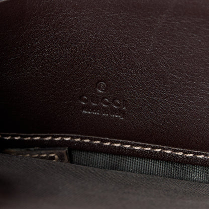 Gucci Monogram Margaux Calfskin Lovely Zip Around Wallet Beige Ebony Cocoa 6 of 8