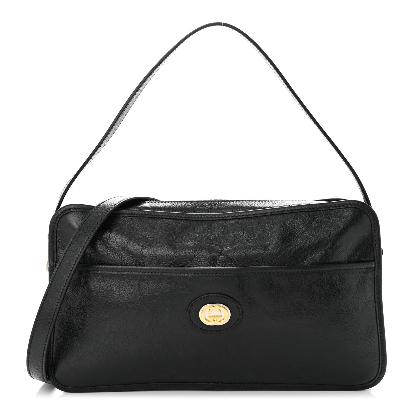 Fluffy Calfskin Morpheus Shoulder Bag Black