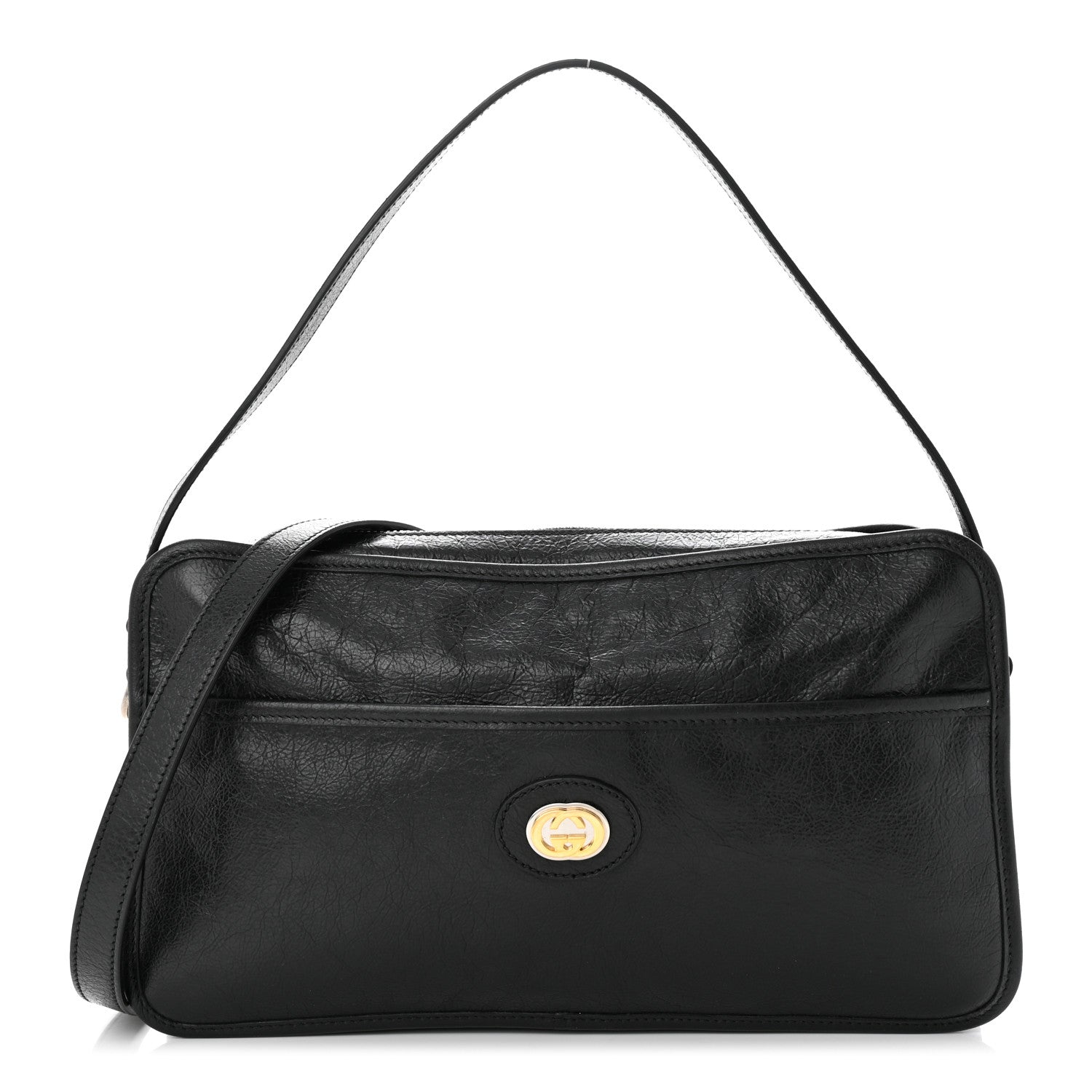 Gucci Fluffy Calfskin Morpheus Shoulder Bag Black 1 of 10