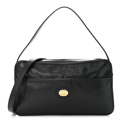 Gucci Fluffy Calfskin Morpheus Shoulder Bag Black 1 of 10