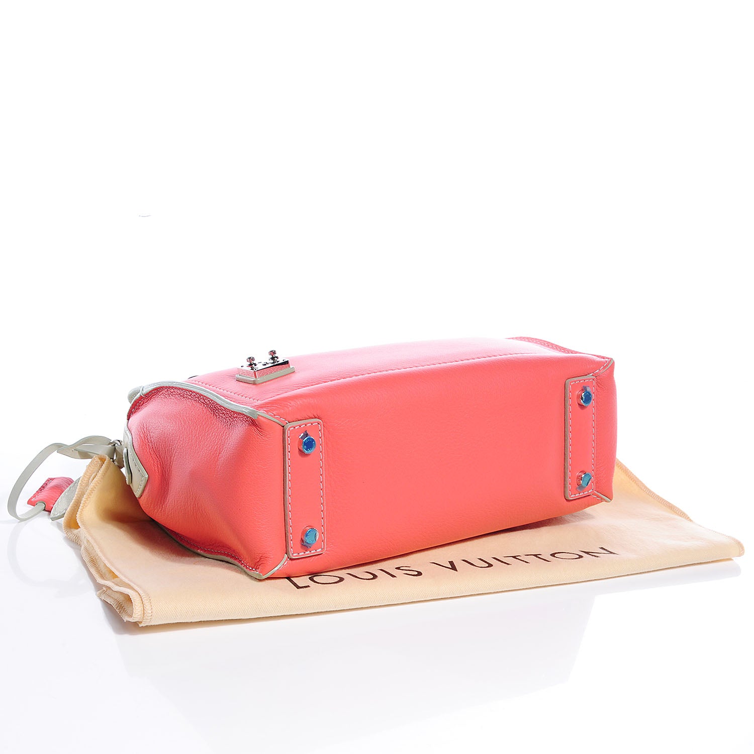 Louis Vuitton Bonded Deerskin Pochette Corail 4 of 7