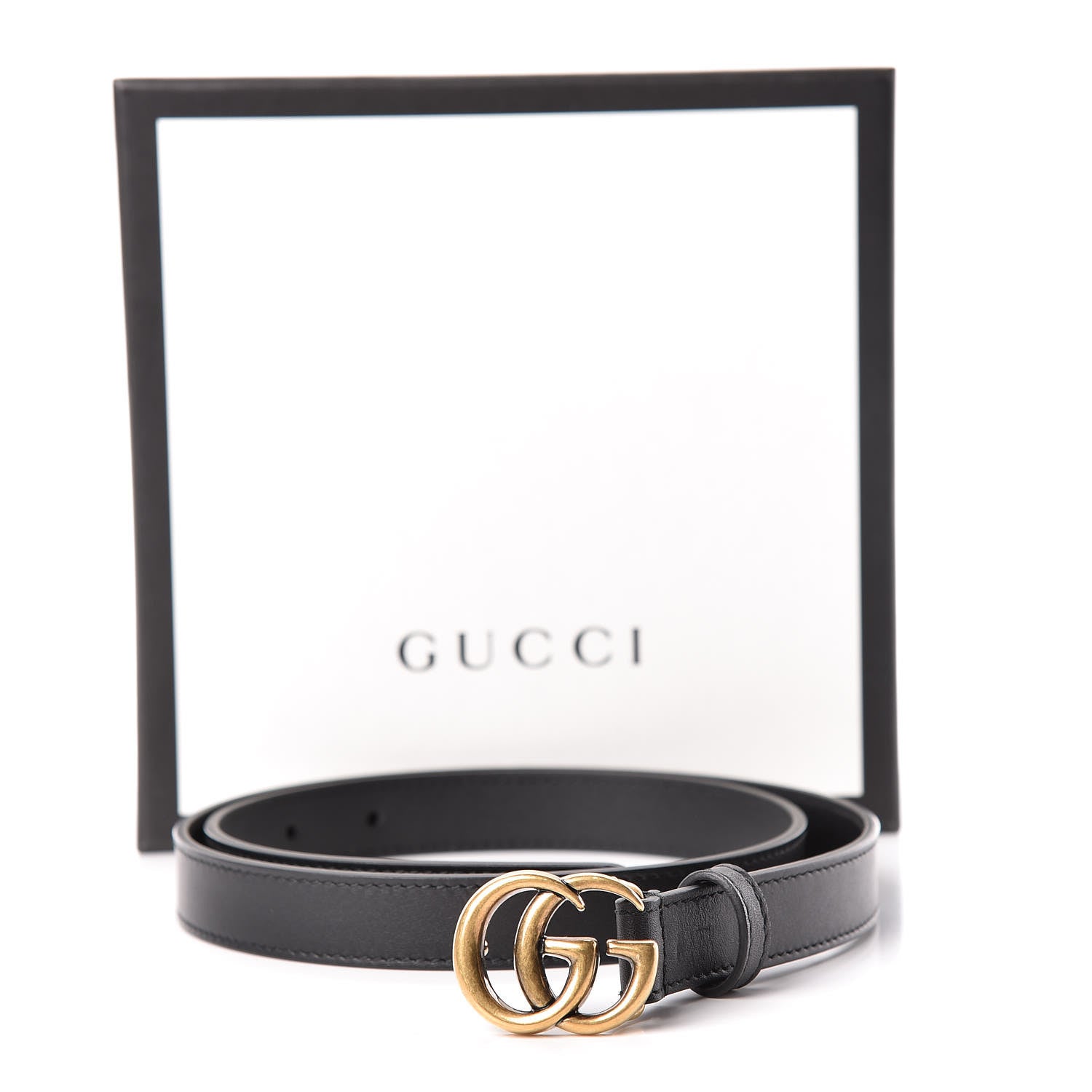 Gucci Calfskin Double G 20mm Belt 80 32 Black 7 of 7