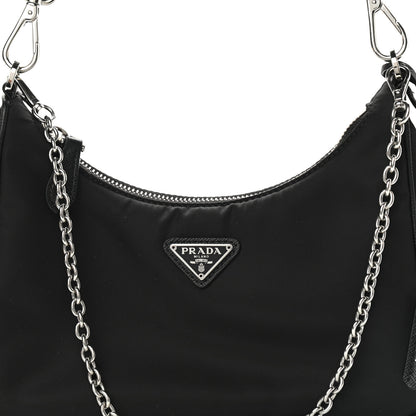 Prada Nylon Re-Edition 2005 Shoulder Bag Black 7 of 10