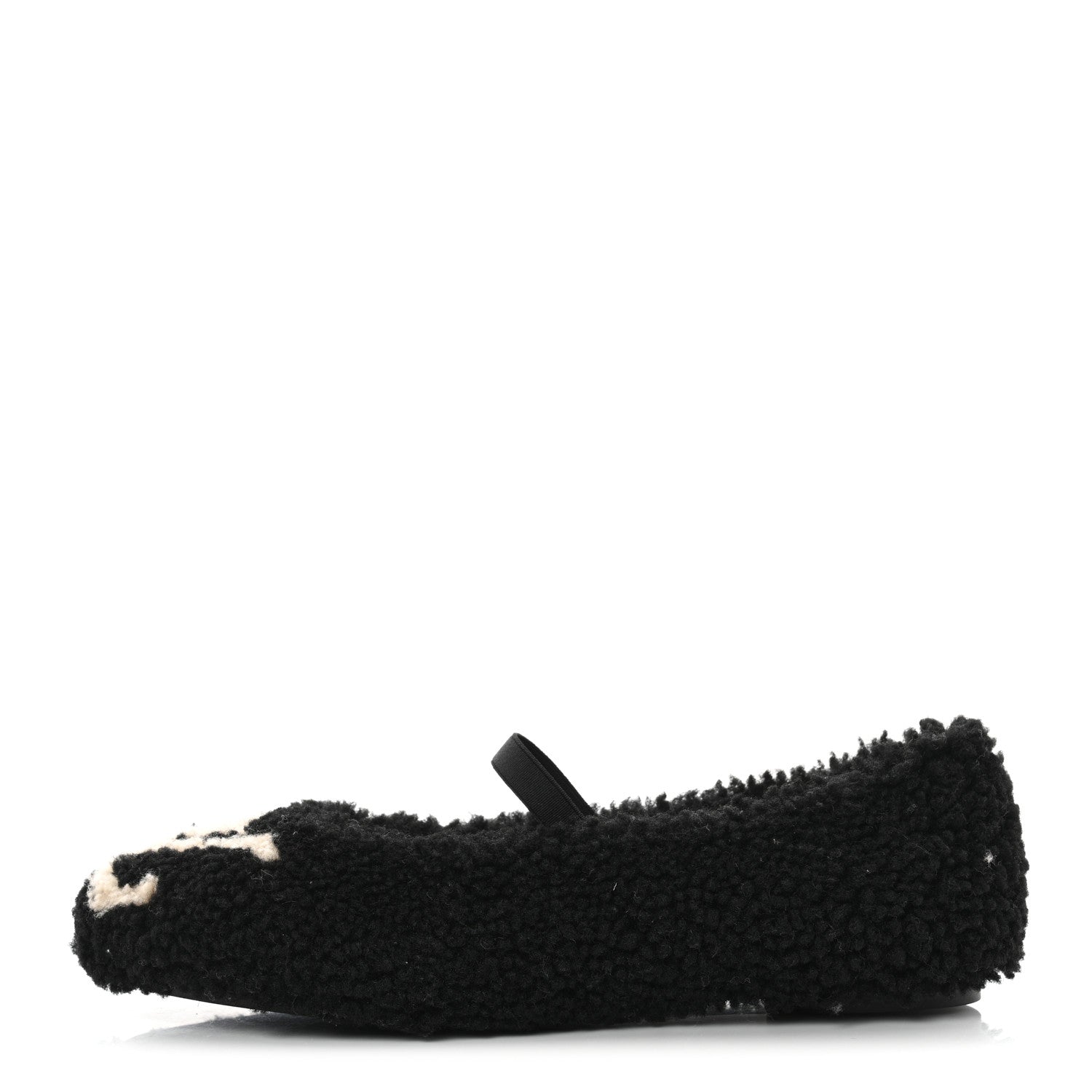 Louis Vuitton Shearling Popi Ballerina Flats 40 Black 1 of 9