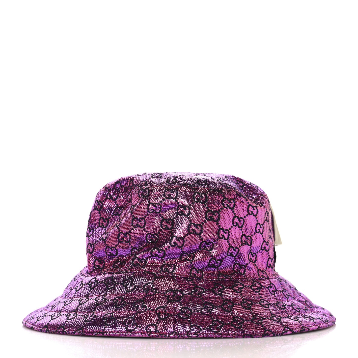 Canvas Lame GG Monogram Reversible Bucket Hat S Fuxia Pink