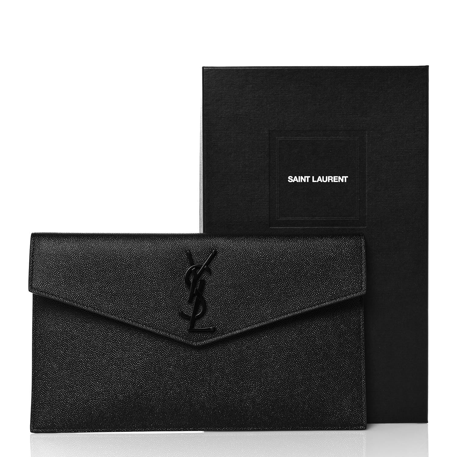 Saint Laurent Grain De Poudre Uptown Pouch Black 12 of 12