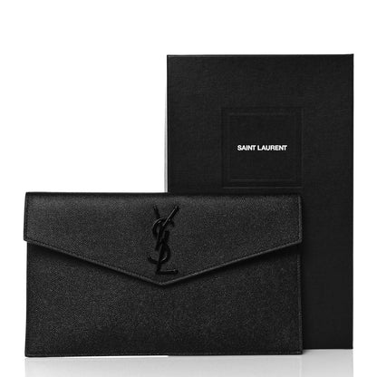 Saint Laurent Grain De Poudre Uptown Pouch Black 12 of 12