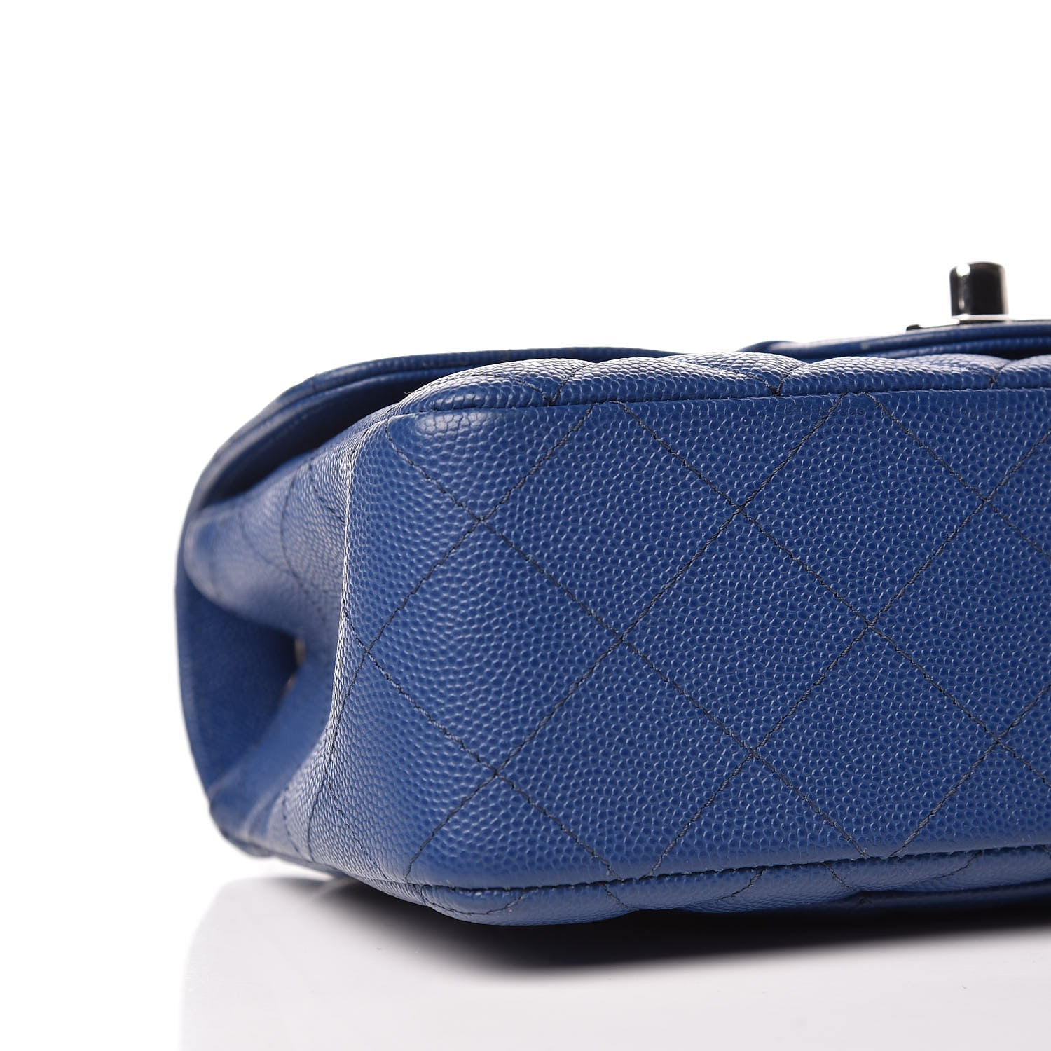 Chanel Caviar Quilted Mini Rectangular Flap Dark Blue 8 of 9