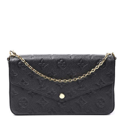 Louis Vuitton Empreinte Pochette Felicie Chain Wallet Black 1 of 12