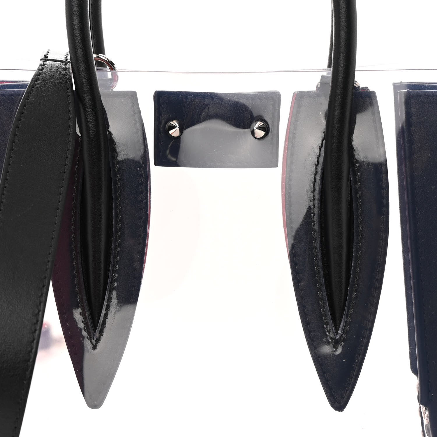 Christian Louboutin PVC Calfskin Spiked Mini Paloma Black 8 of 13