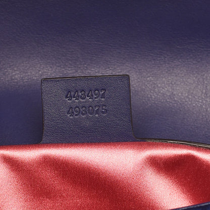 Gucci Velvet Matelasse Small GG Marmont Shoulder Bag Cobalt Blue 7 of 7