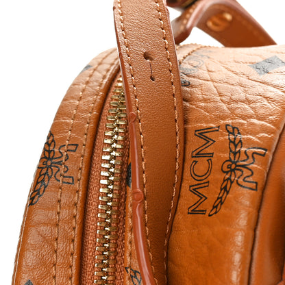 MCM Visetos Side Stud X-Mini Stark Bebe Boo Backpack Cognac 8 of 10