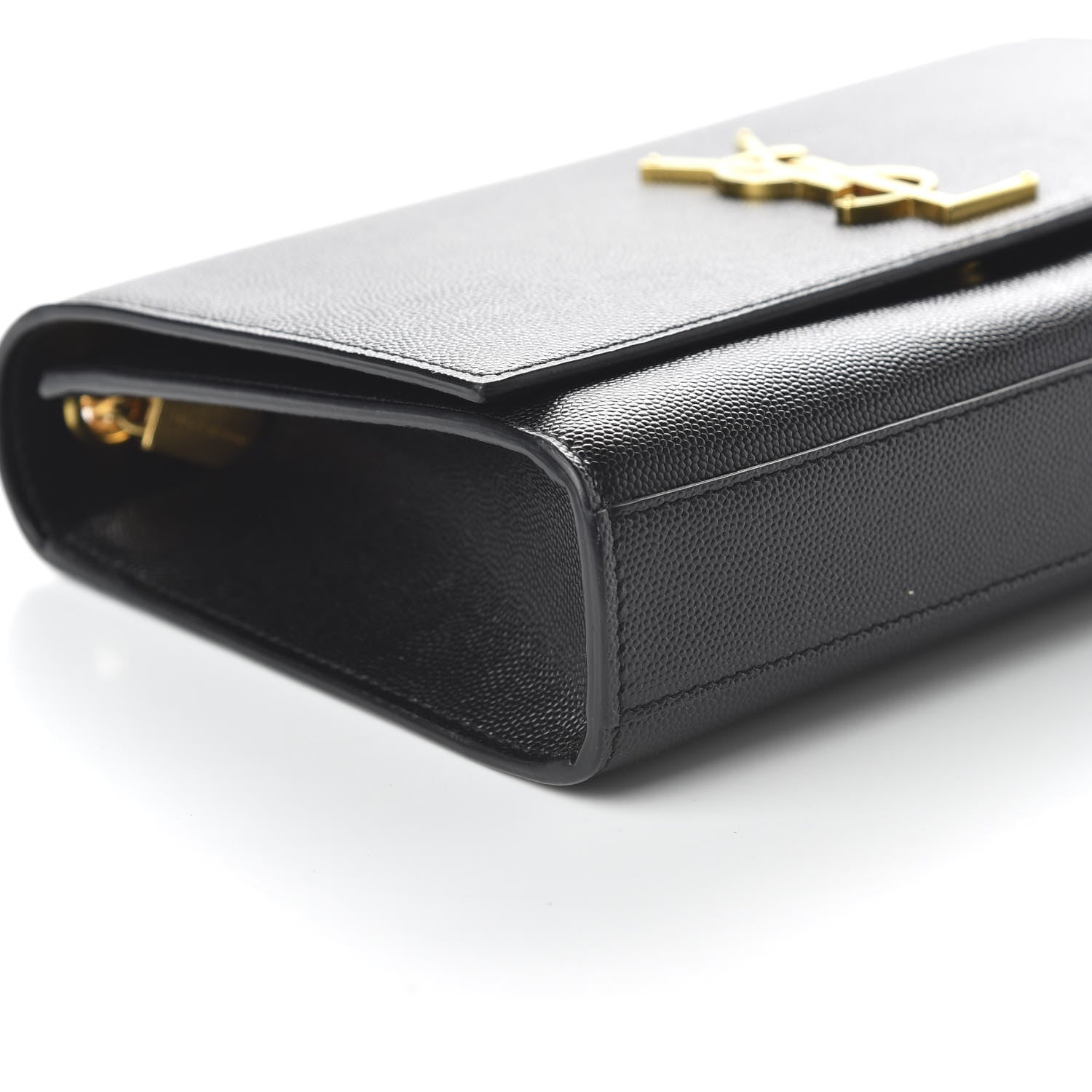 Saint Laurent Grain De Poudre Medium Classic Monogram Kate Satchel Black 6 of 9