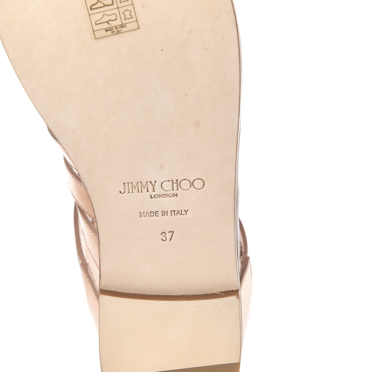 Jimmy Choo Metallic Mirror Calfskin Gigi Lace Up Sandal 37 Tea Rose 7 of 8