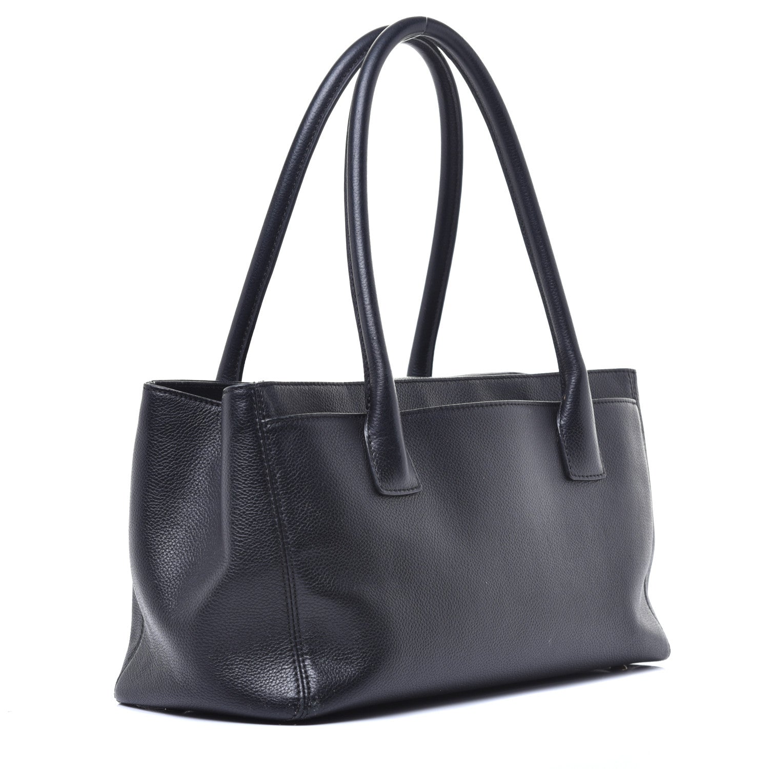 Chanel Calfskin Small Cerf Executive Shopper Tote Black 3 of 10