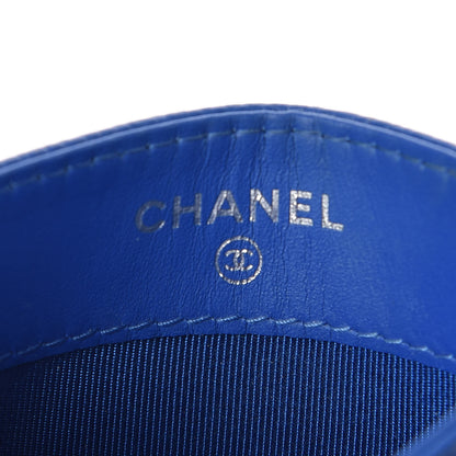 Chanel Caviar Quilted Card Holder Blue 5 of 9