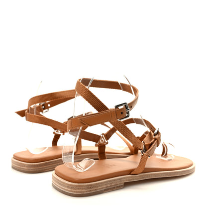 Hermes Box Calfskin Gossip Sandals 38 4 of 7
