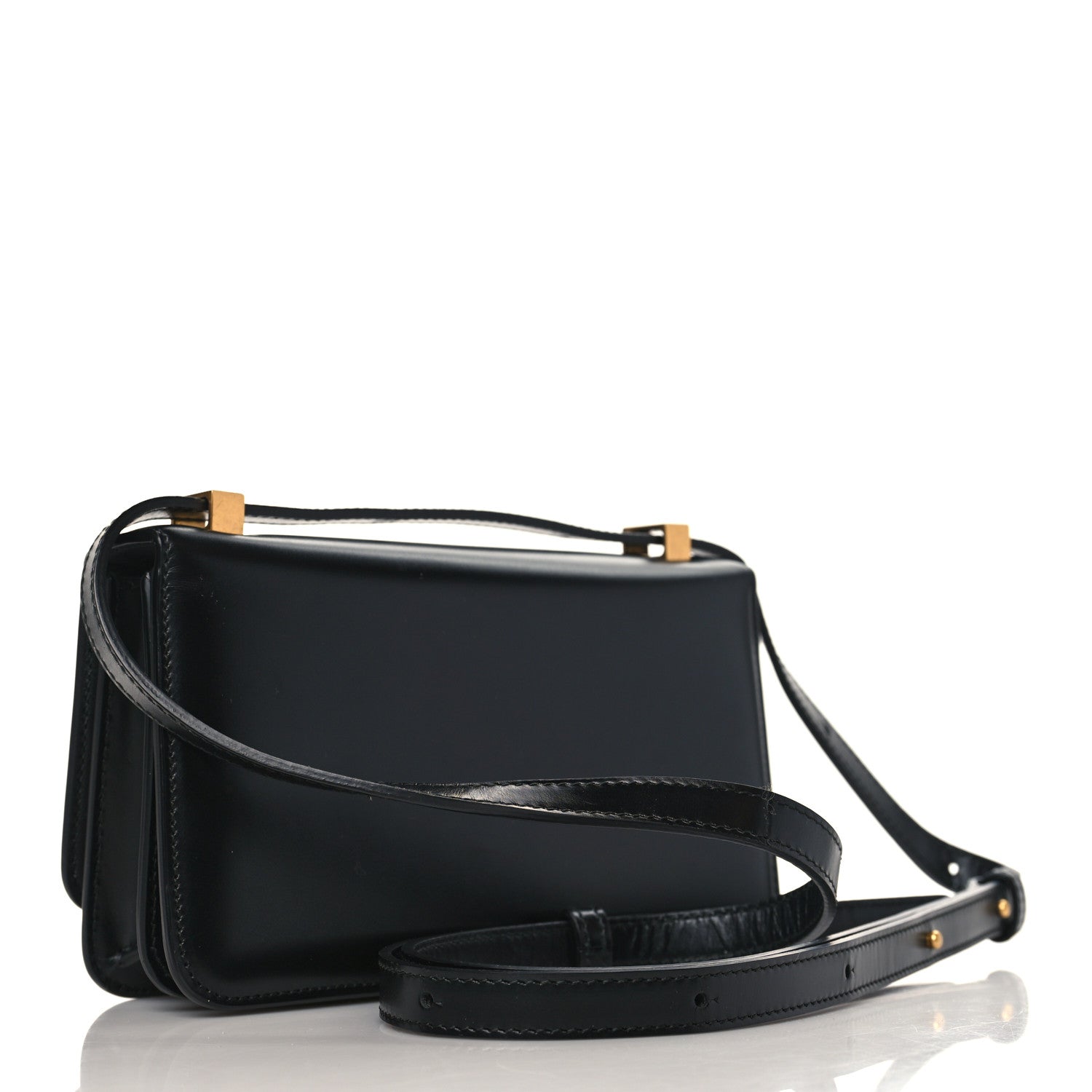 Bottega Veneta Calfskin Stamped Classic BV Bag Black 2 of 8