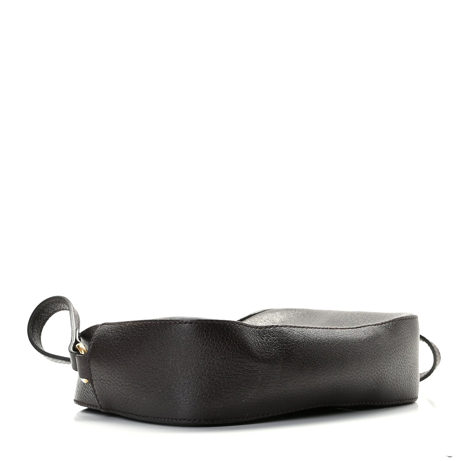 Gucci Textured Calfskin Web Small Webby Bee Shoulder Bag Brown Coffee 3 of 13