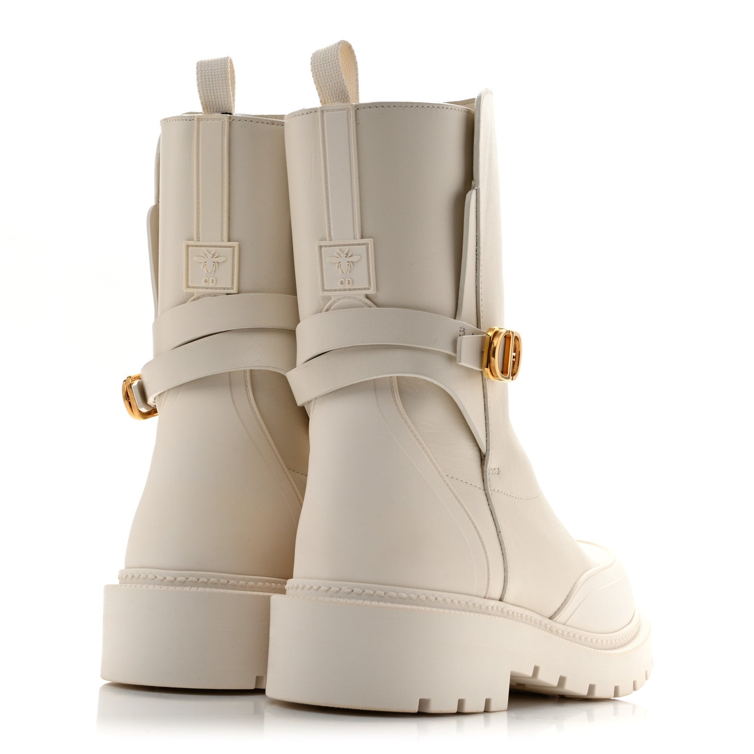 Christian Dior Calfskin Empreinte Ankle Boot 39 White 5 of 9