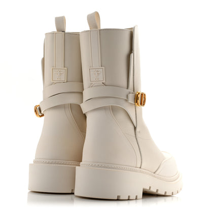 Christian Dior Calfskin Empreinte Ankle Boot 39 White 5 of 9