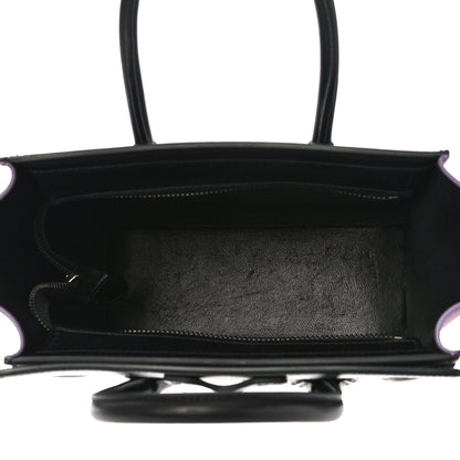 Celine Smooth Drummed Calfskin Tri-color Nano Luggage Anthracite 5 of 11