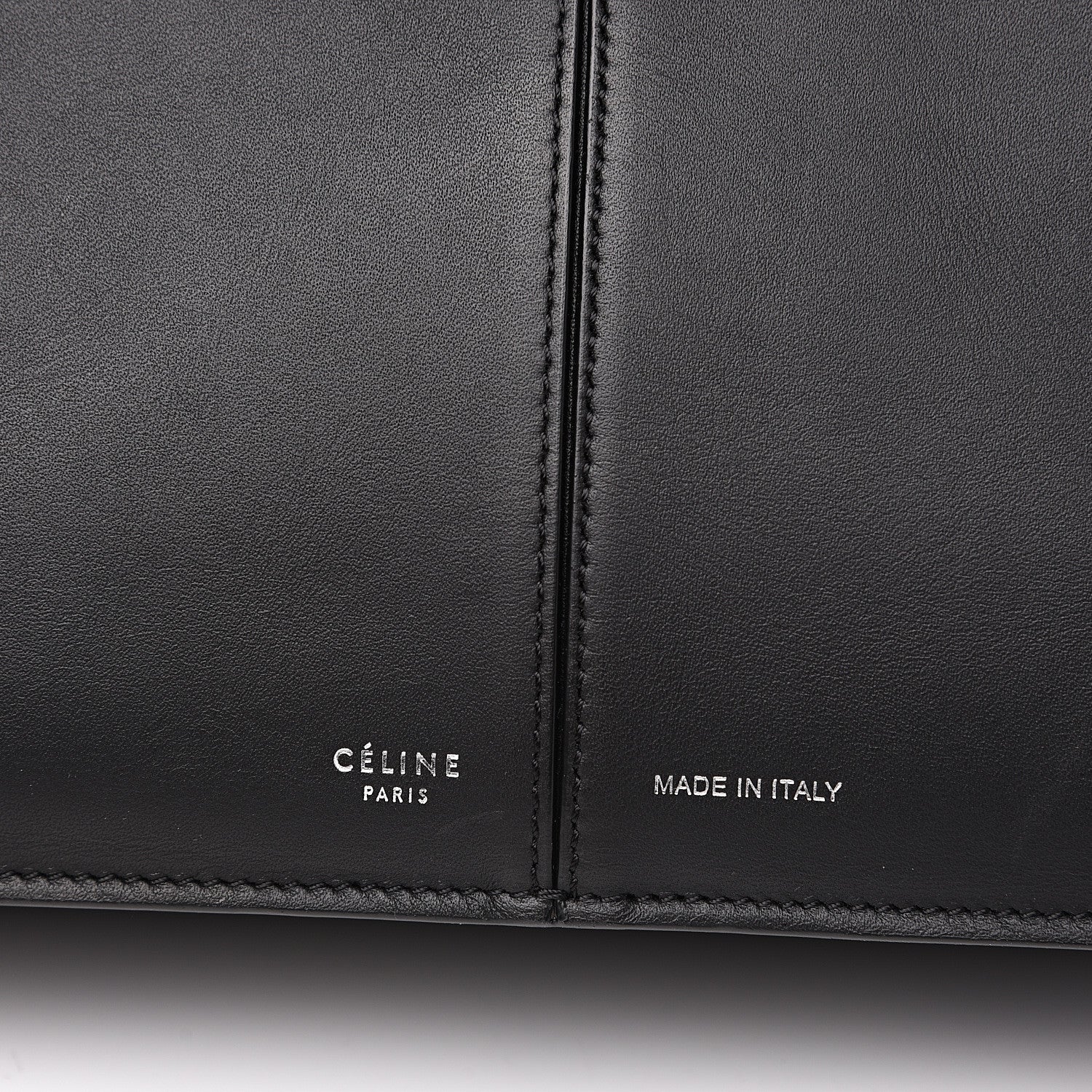 Celine Supple Natural Calfskin Tri-Fold Clutch Black 9 of 11