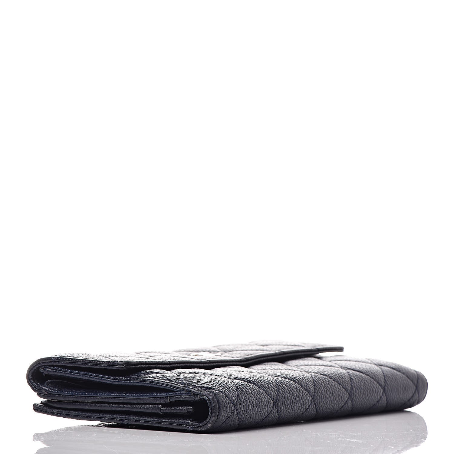 Chanel Caviar Quilted CC Long Double Wallet Navy 4 of 14