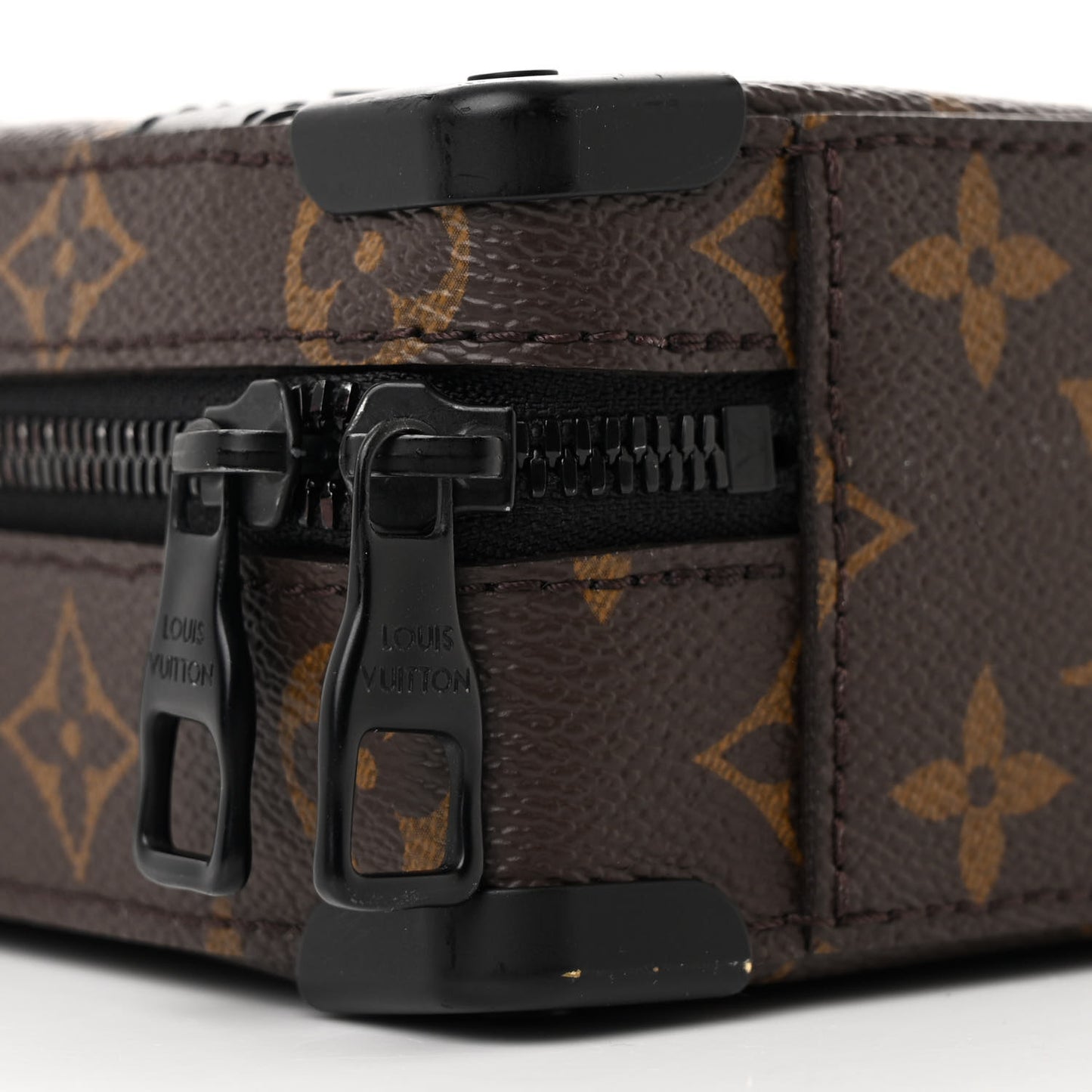 Monogram Macassar Handle Soft Trunk Black
