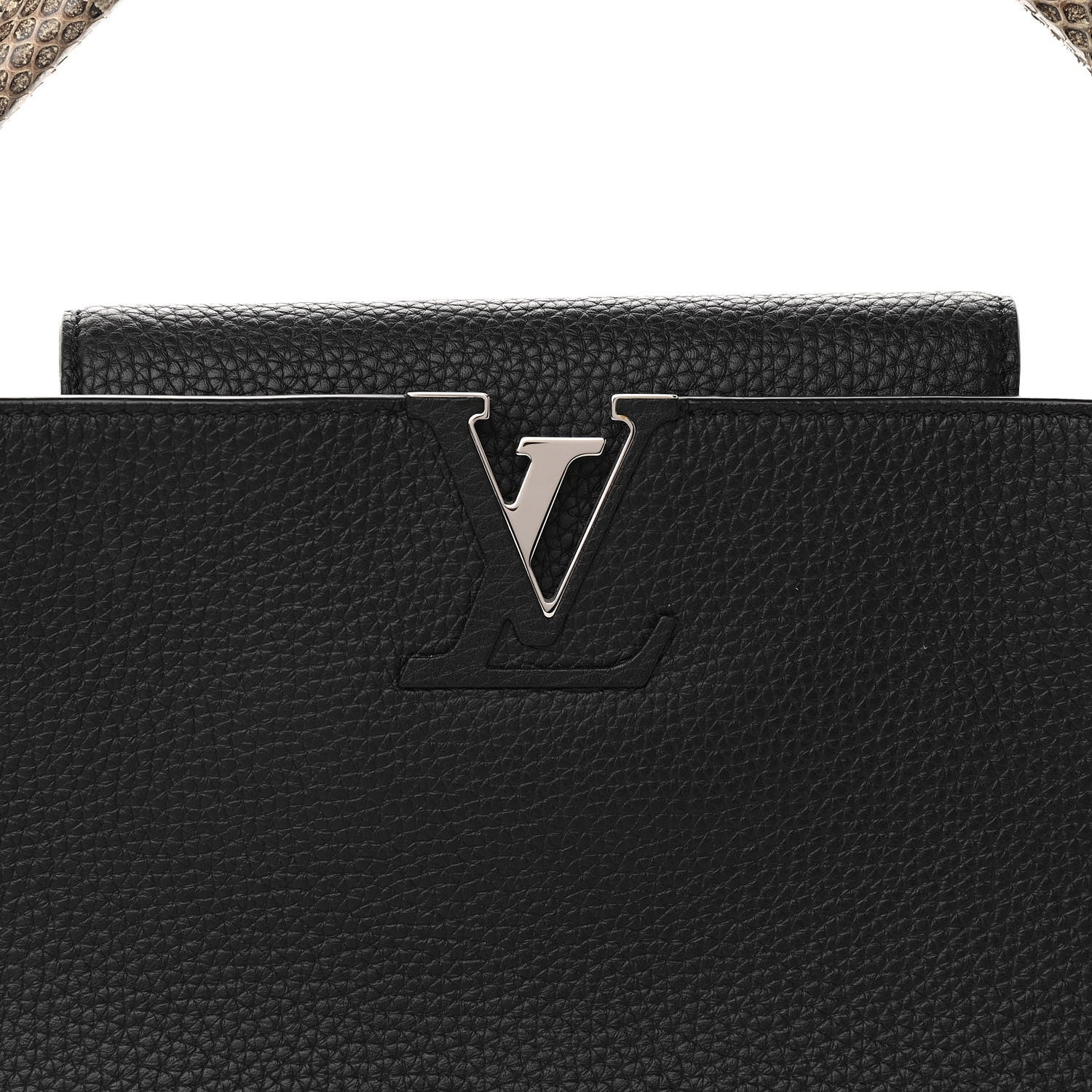 Louis Vuitton Taurillon Ayers Capucines MM Black 7 of 9
