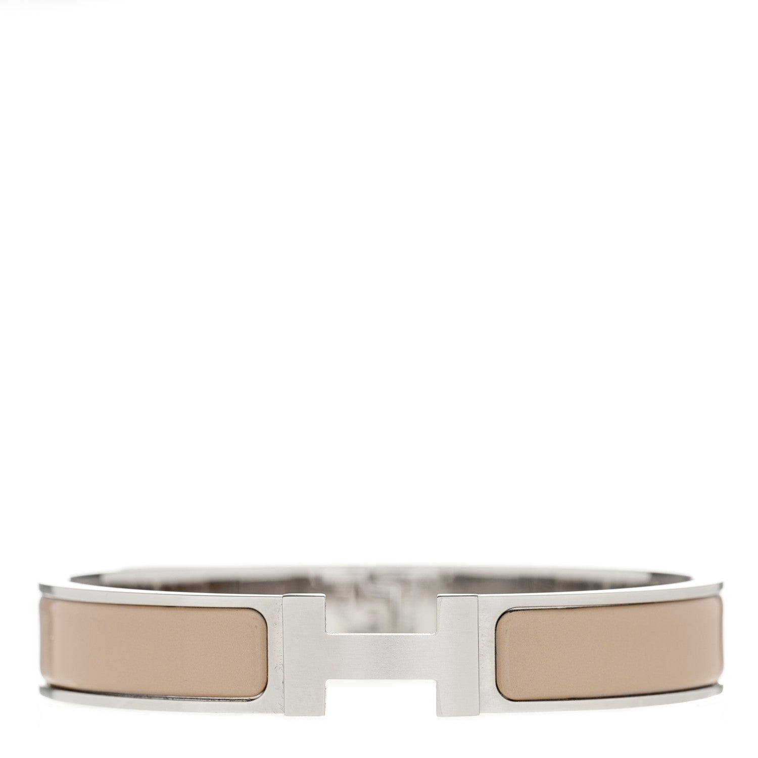 Hermes Matte Enamel Narrow Clic Clac HH Bracelet PM Chesnut 1 of 5