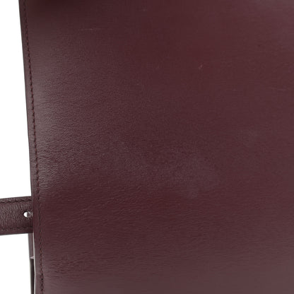 Celine Box Calfskin Medium Classic Box Flap Bag Burgundy 10 of 11