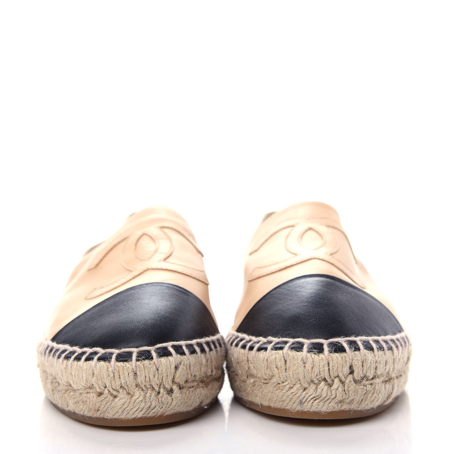 Lambskin CC Espadrilles 39 Beige Black