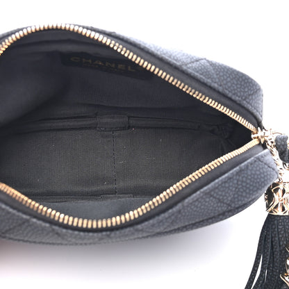 Chanel Iridescent Caviar Quilted Mini Coco Tassel Camera Case Black 4 of 8