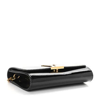 Louis Vuitton Patent Louise PM Chain Clutch Black 4 of 9