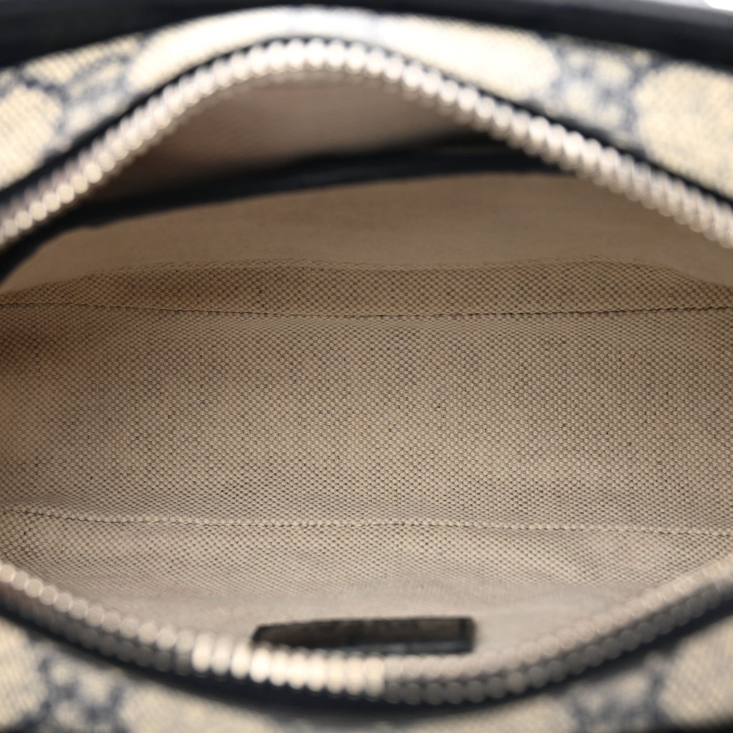 GG Supreme Monogram Textured Dollar Calfskin Mini Retro Interlocking G Shoulder Bag Beige Blue