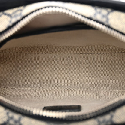 Gucci GG Supreme Monogram Textured Dollar Calfskin Mini Retro Interlocking G Shoulder Bag Beige Blue 6 of 10