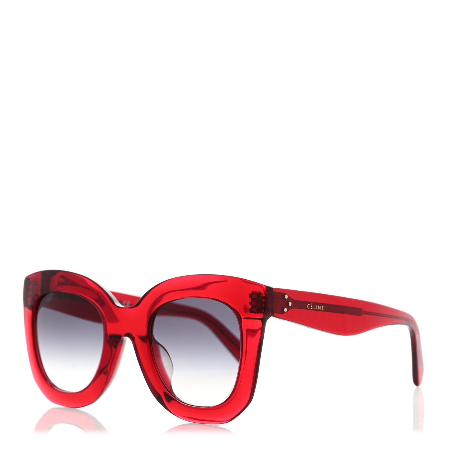 Celine Oversized Round Sunglasses CL4005FN Red 1 of 7