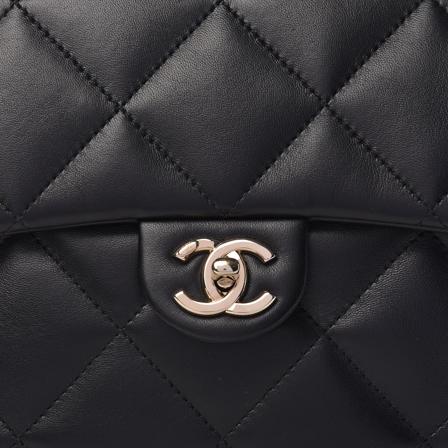 Chanel Lambskin Quilted Chain Backpack Black 8 of 12