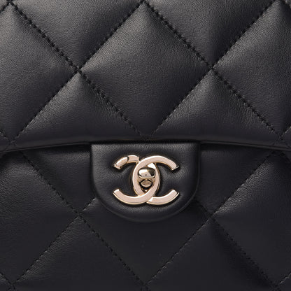 Chanel Lambskin Quilted Chain Backpack Black 8 of 12