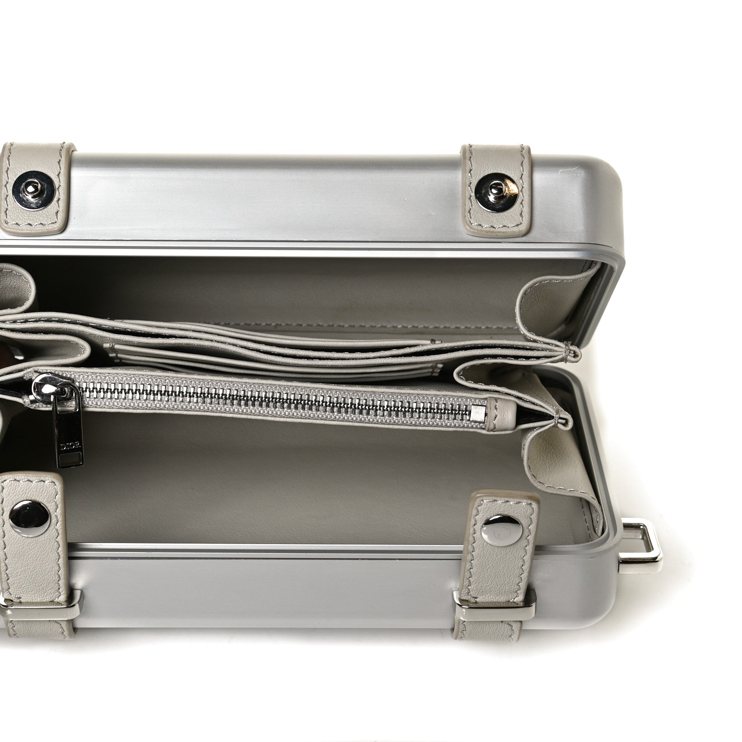 Christian Dior X RIMOWA Aluminum Personal Clutch On Strap Silver 5 of 15