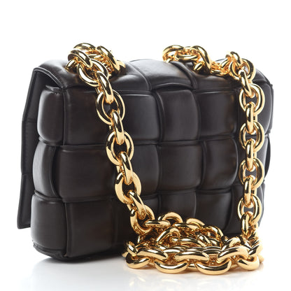 Bottega Veneta Lambskin Maxi Intreccio Padded Chain Cassette Crossbody Bag Black 2 of 7