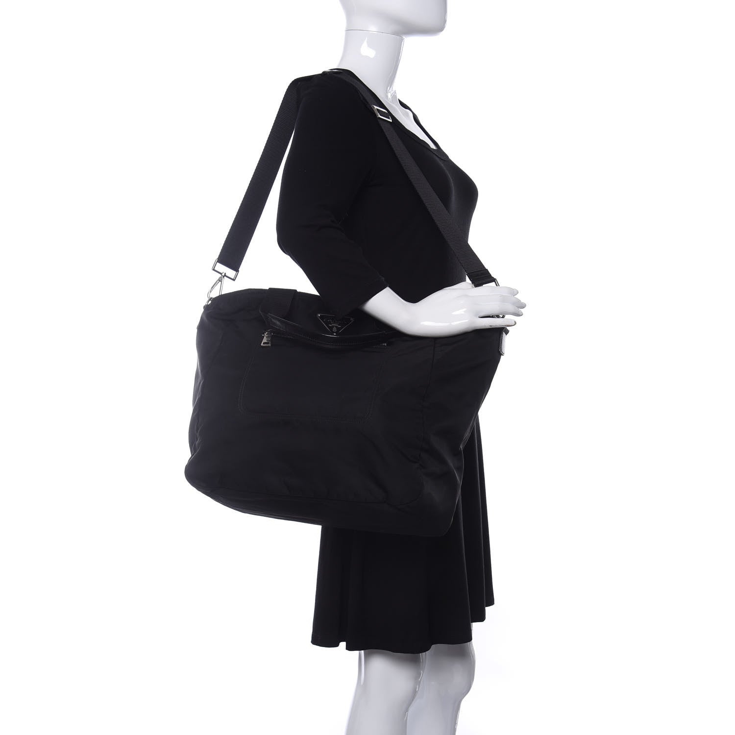 Prada Tessuto Nylon Tote Black 2 of 10