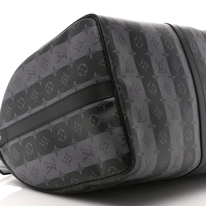 Louis Vuitton X NIGO Monogram Eclipse Stripes LV Keepall Bandouliere 50 7 of 8