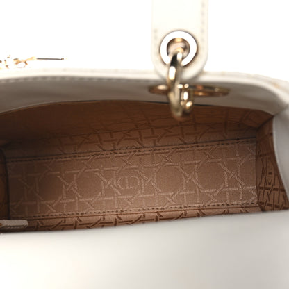 Christian Dior Lambskin Cannage Small My ABCDior Lady Dior White 5 of 10