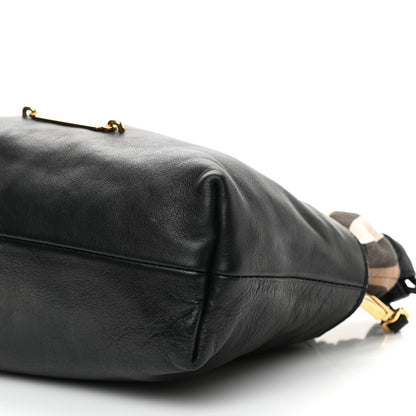 Burberry Calfskin House Check Little Crush Black 9 of 13